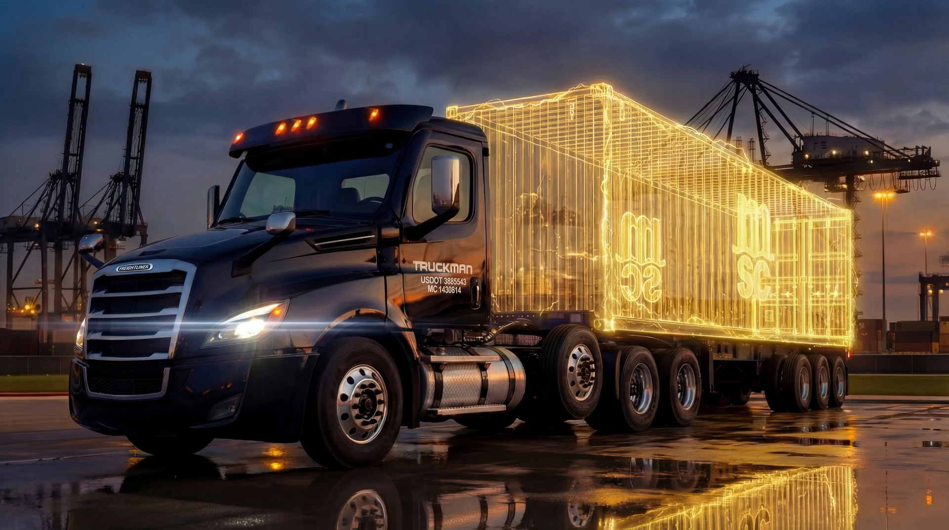 Truckman electric container transport truck